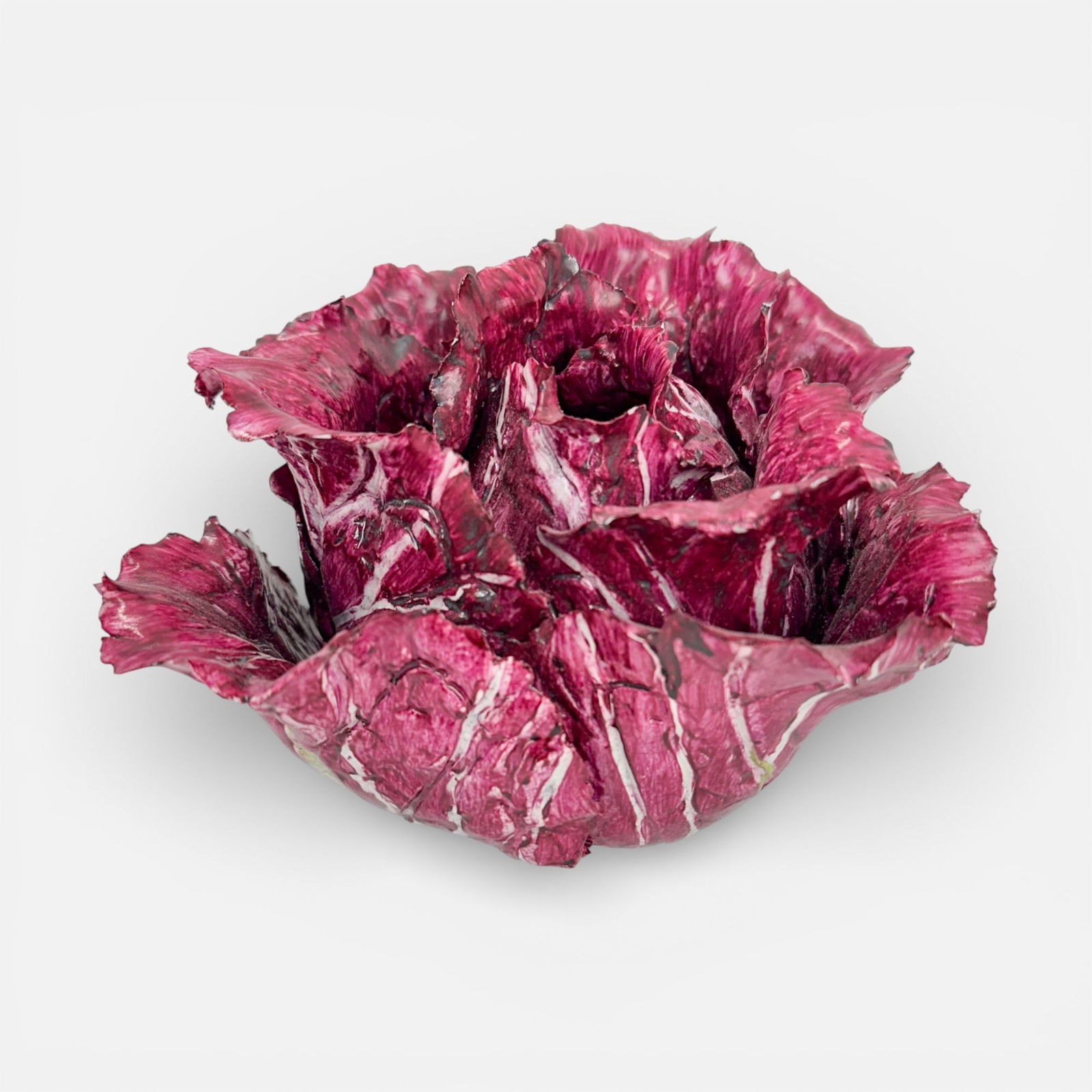 Katherine Houston Realistic Ceramic Vegetable Hand Painted Purple Cabbage Sculpture: Katherine Houston (American, Contemporary), signed and dated 1994 as shown.For shipping, we highly recommend Donald Camden at UPS Store 4608. Alternatively, reach out to one of our preferred shippers