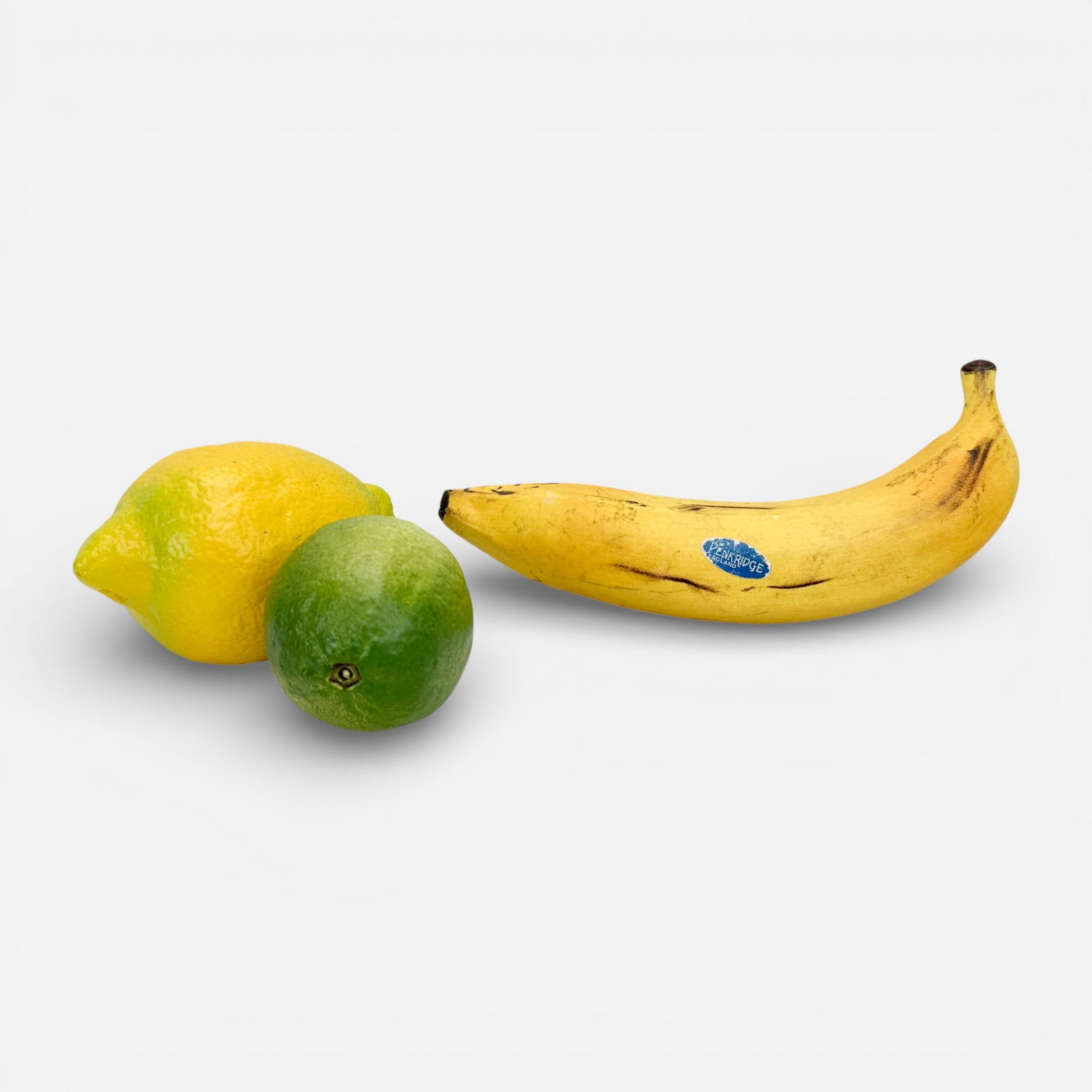 Penkridge Realistic Ceramic Banana, Lemon, and Lime Fruit Sculptures (1 of 7)