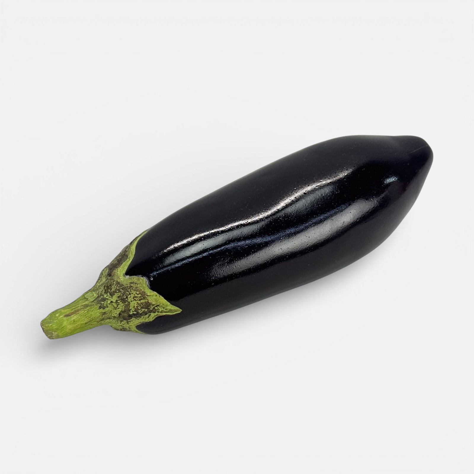 Realistic Ceramic Purple Eggplant Vegetable Sculpture (1 of 5)