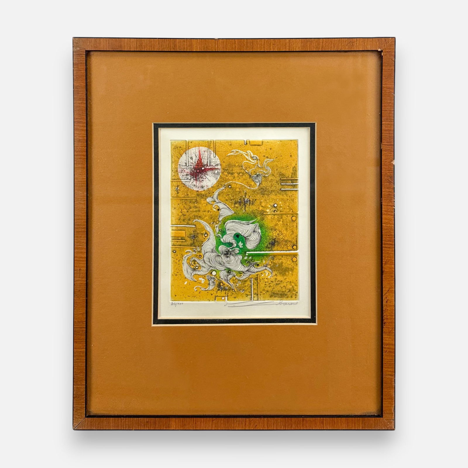 Renee Lubarow Lithograph Framed Print: Renee Lubarow (French, 1923-2017), lithograph, pencil signed and numbered #23/100. Approx. sight size 8 1/4" x 6 1/2".For shipping, we highly recommend Donald Camden at UPS Store 4608. Alternatively,