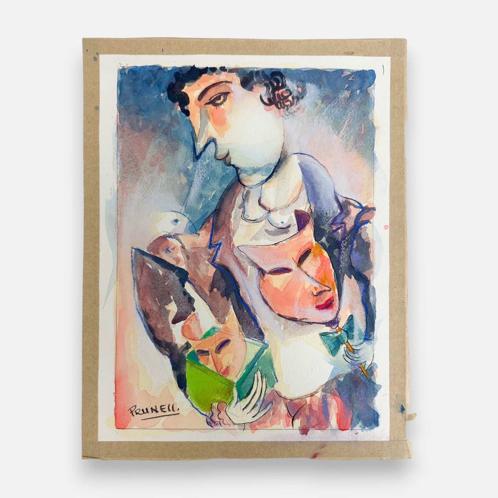 Carlos Prunell Original Watercolor on Paper Painting: Carlos Prunell (Uruguayan, b. 1943), watercolor on paper, signed "Prunell" lower left.For shipping, we highly recommend Donald Camden at UPS Store 4608. Alternatively, reach out to one of our preferre