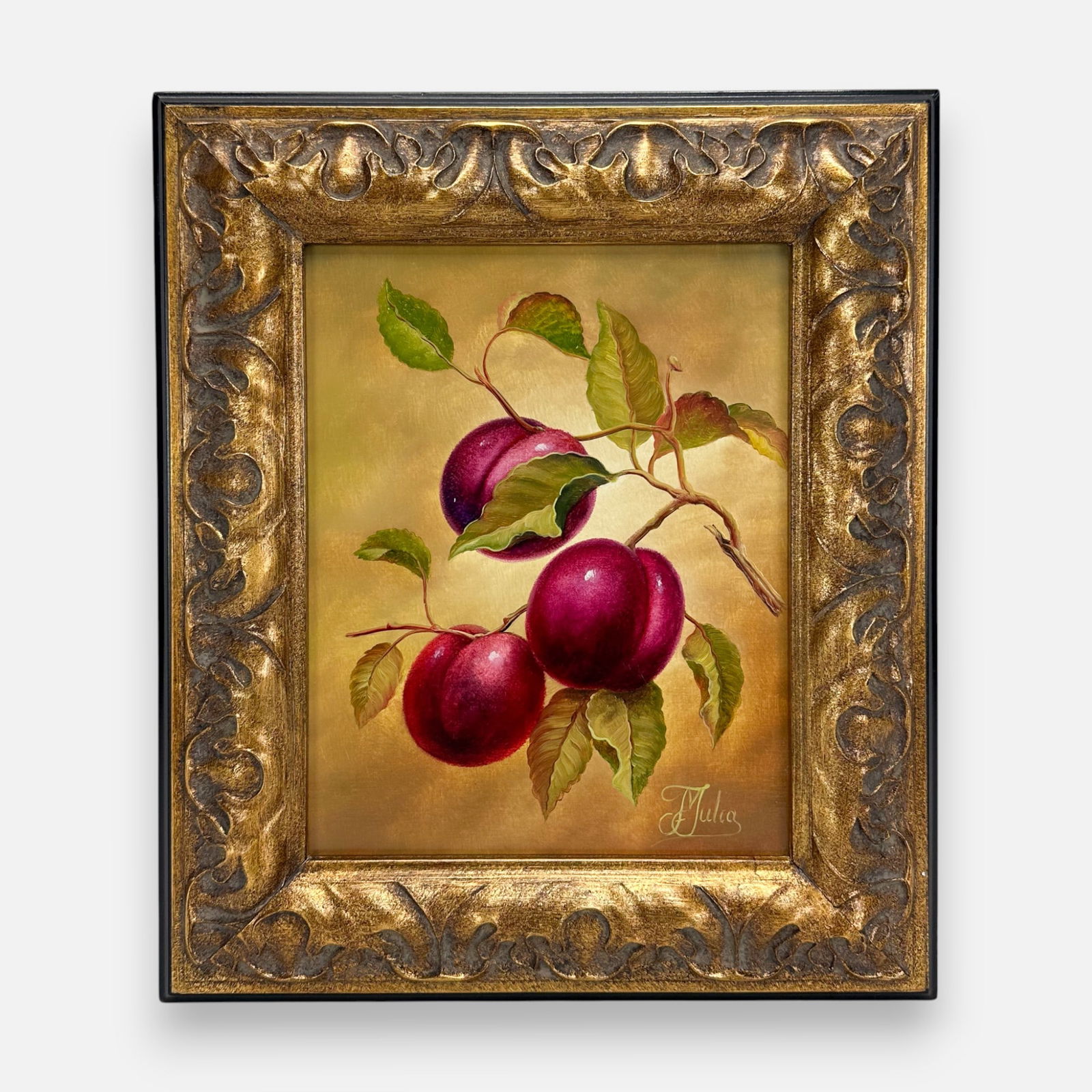 Mulca Artist Signed Oil on Canvas Painting Framed: Signed lower right. Approx. stretcher size 10" x 8".For shipping, we highly recommend Donald Camden at UPS Store 4608. Alternatively, reach out to one of our preferred shippers listed at the link belo