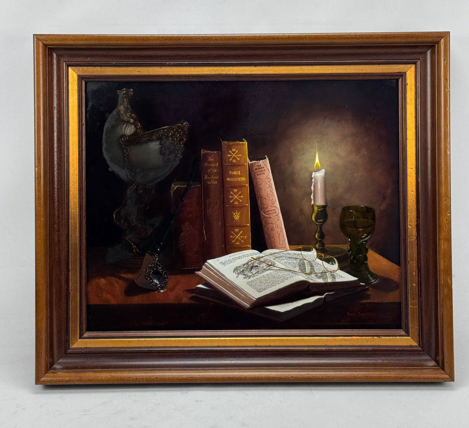 Eric L. Conklin "The Adventure Begins" Trompe l'oeil Oil on Board Painting Framed (1 of 10)