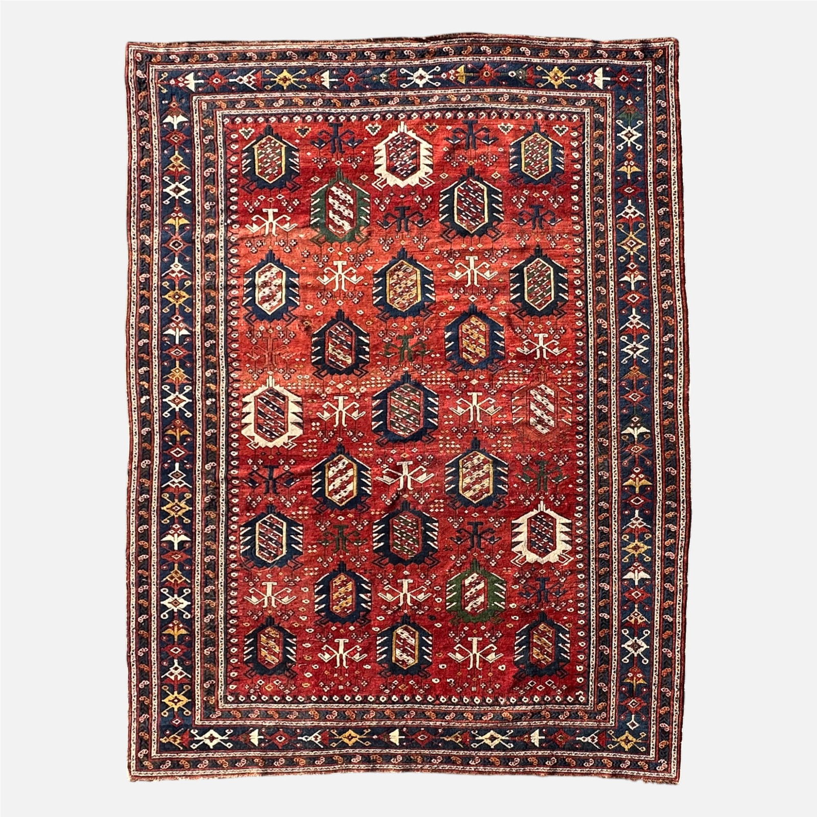 Semi-Antique Persian Bakhtiari Hand-Knotted Wool Rug 8' 8" x 6' 4" (1 of 9)