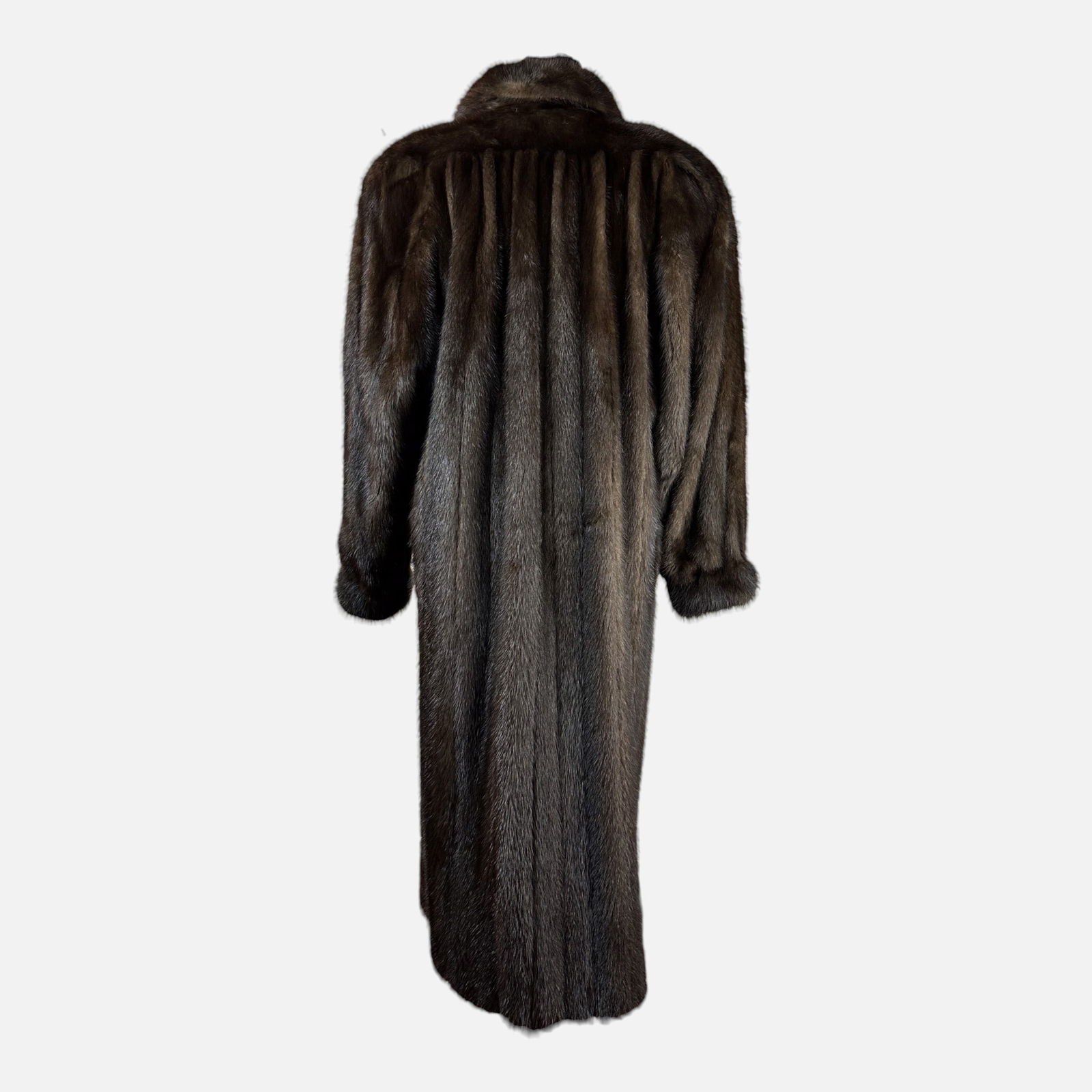 Rosendorf Evans Full-Length Dark Brown Fur Coat Classic Silhouette - 2