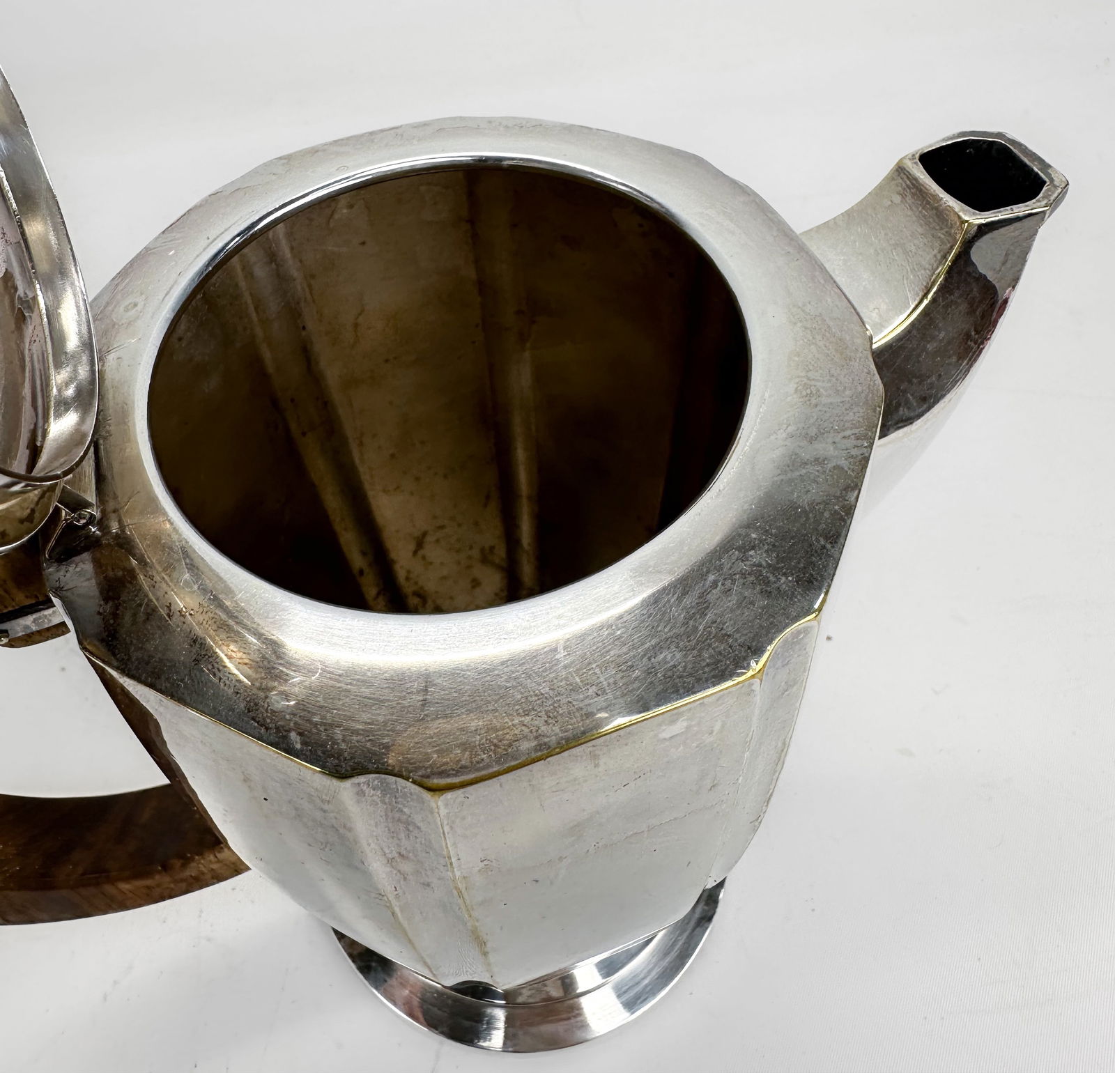 French Art Deco Silver Plate and Rosewood Tea & Coffee Service Set - 7