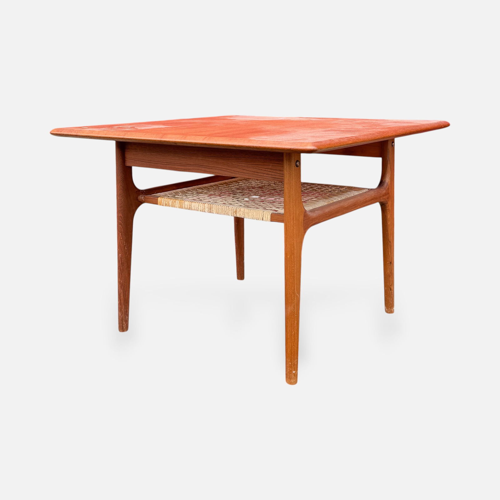 Trioh Danish MCM Teak and Cane Occasional Table (1 of 8)