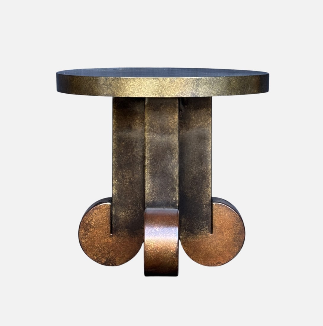 Contemporary Modernist Bench Made End Table Series of Circles: For shipping, we highly recommend Donald Camden at UPS Store 4608. Alternatively, reach out to one of our preferred shippers listed at the link below or elect for LiveShipping in the checkout screen.