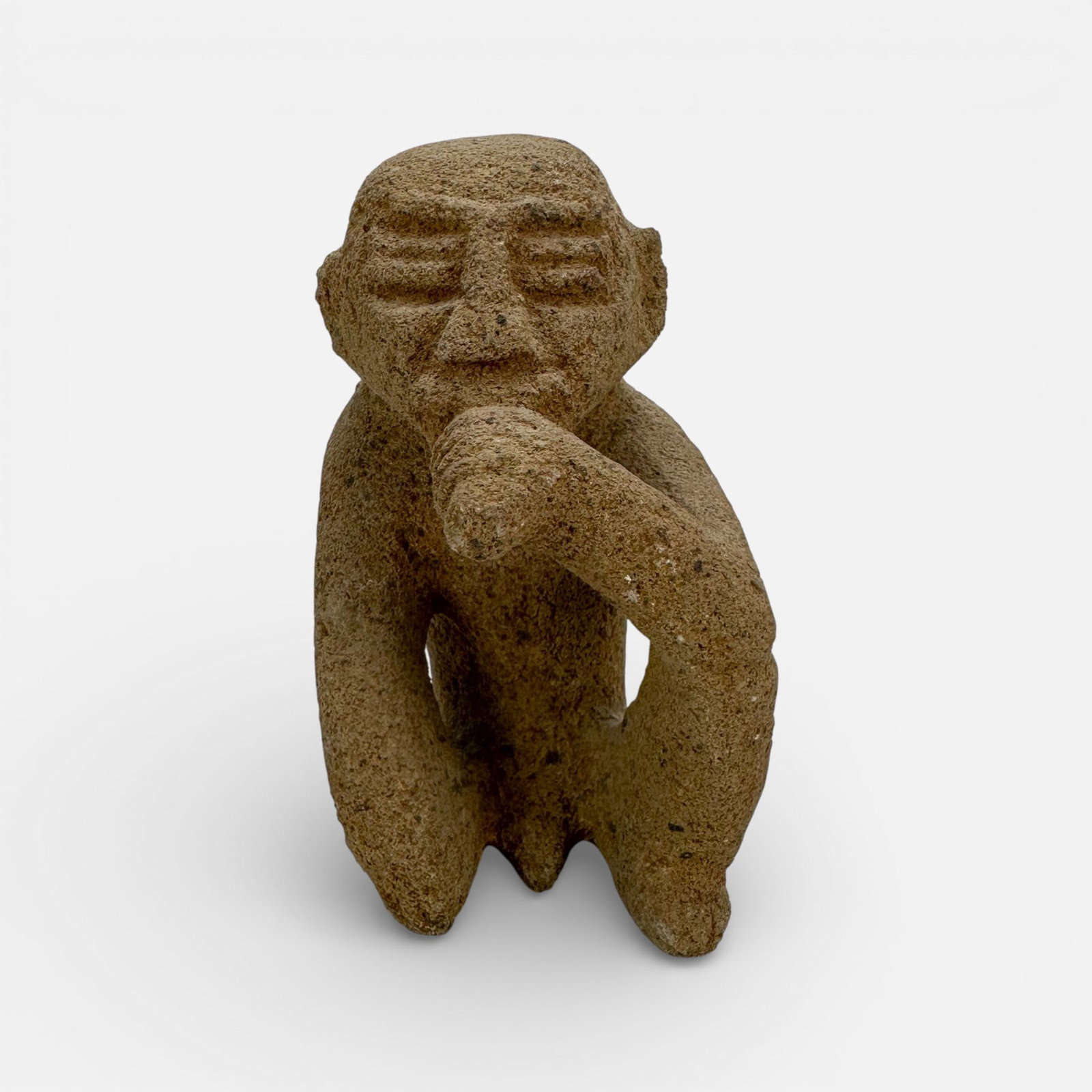 Pre-Colmbian Costa Rican Basalt Stone Effigy Figure Statue: Apparently good, with no obvious chips, cracks, or repairs. However, losses are possible. Please enlarge photos to see condition clearly.For shipping, we highly recommend Donald Camden at UPS Store 46