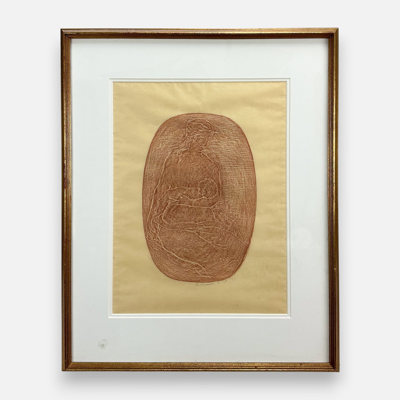 George Rioch Anthonisen "Mother and Infant" 1982 Rubbing Print (1 of 5)