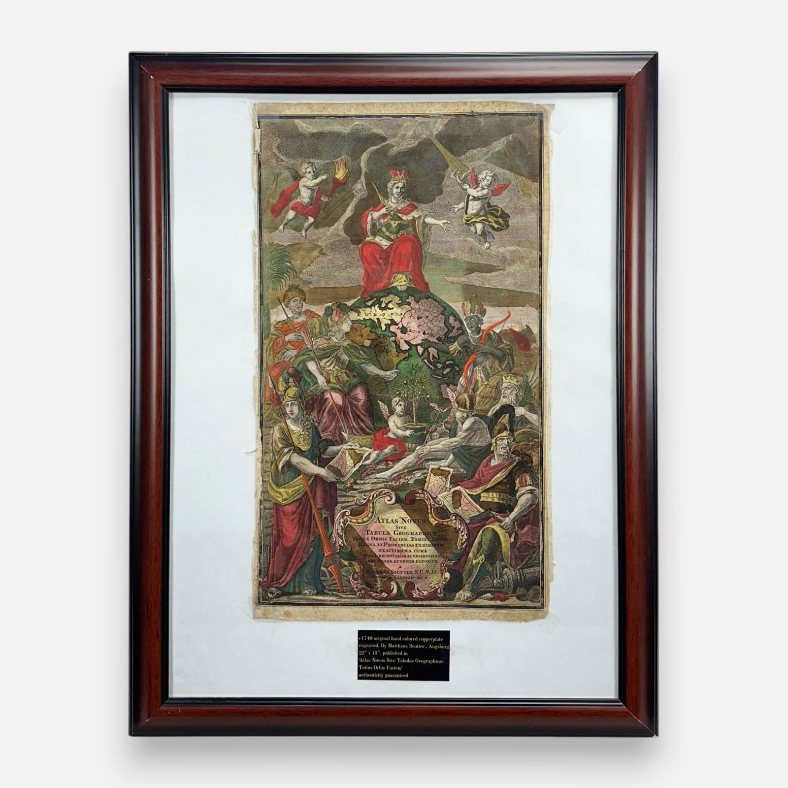 Antique 18thC Matthaeus Seutter "Atlas Novus" Hand Colored Engraving (1 of 7)