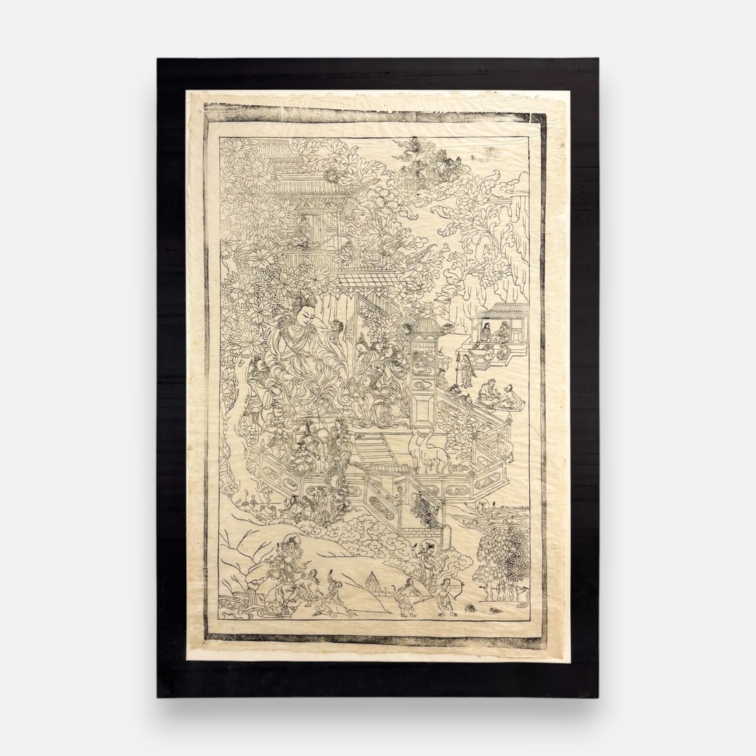 Antique Tibetan Buddhist Print of Buddha's Youth Print: Approx. sheet size 31 1/2" x 21 1/4".For shipping, we highly recommend Donald Camden at UPS Store 4608. Alternatively, reach out to one of our preferred shippers listed at the link below or elect for