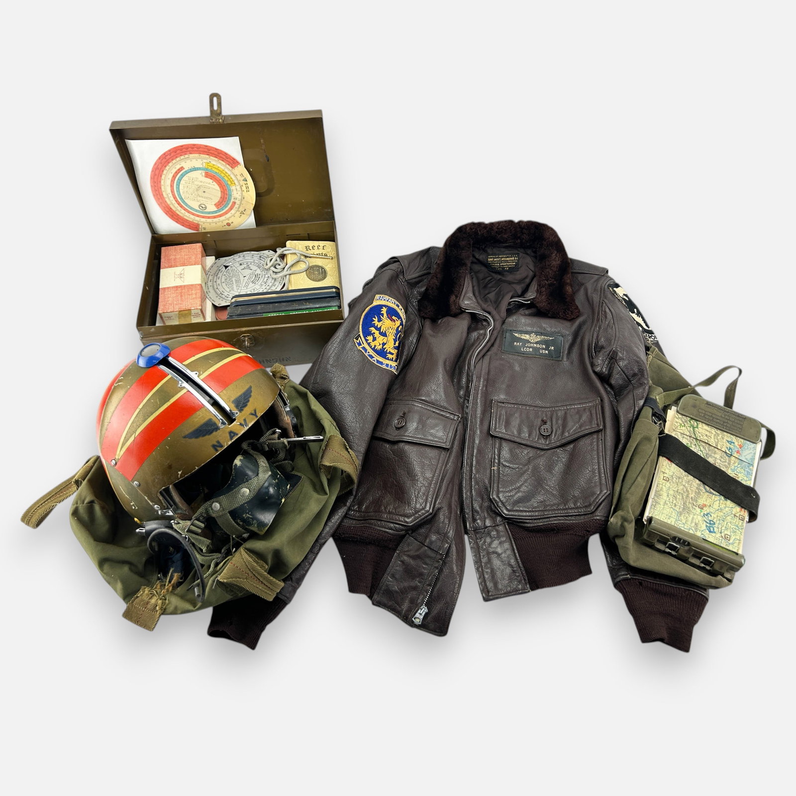 Vietnam Helicopter Pilot's Military Group: Wings, Flight Jacket, Flight Helmet, Patches, Medals etc (1 of 17)