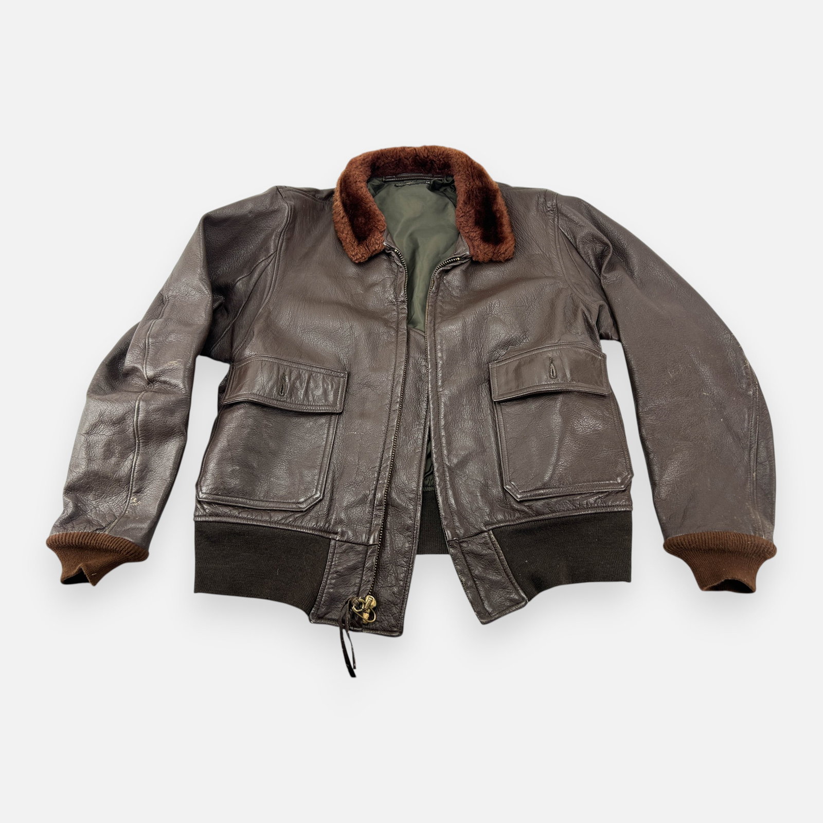 Vietnam Era 1966 USN Ralph Edwards G-1 Leather And Shearling Aviator's Flight Jacket: For shipping, we highly recommend Donald Camden at UPS Store 4608. Alternatively, reach out to one of our preferred shippers listed at the link below or elect for LiveShipping in the checkout screen. 