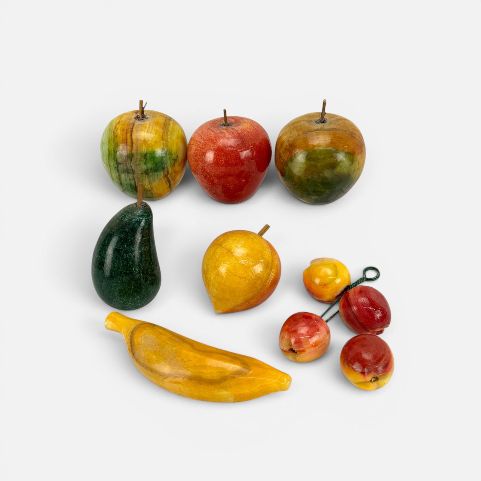 Marble & Onyx Painted Hard Stone Fruit 10 Pc Collection: Measurement is for the top left apple. For shipping, we highly recommend Donald Camden at UPS Store 4608. Alternatively, reach out to one of our preferred shippers listed at the link below or elect fo