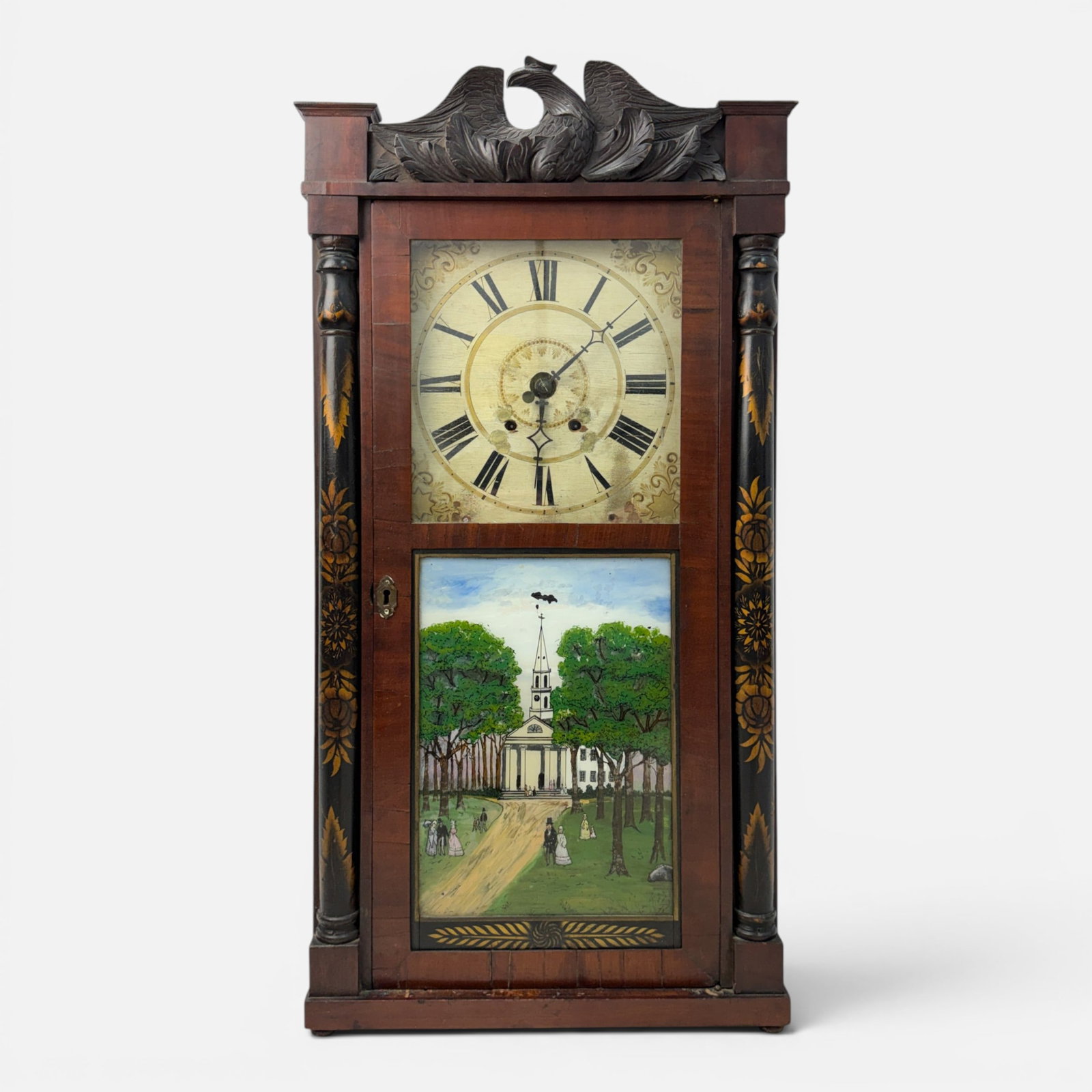 Antique 19thC E. & G.W. "Bartholomew" Pillar and Scroll Shelf Clock (1 of 15)