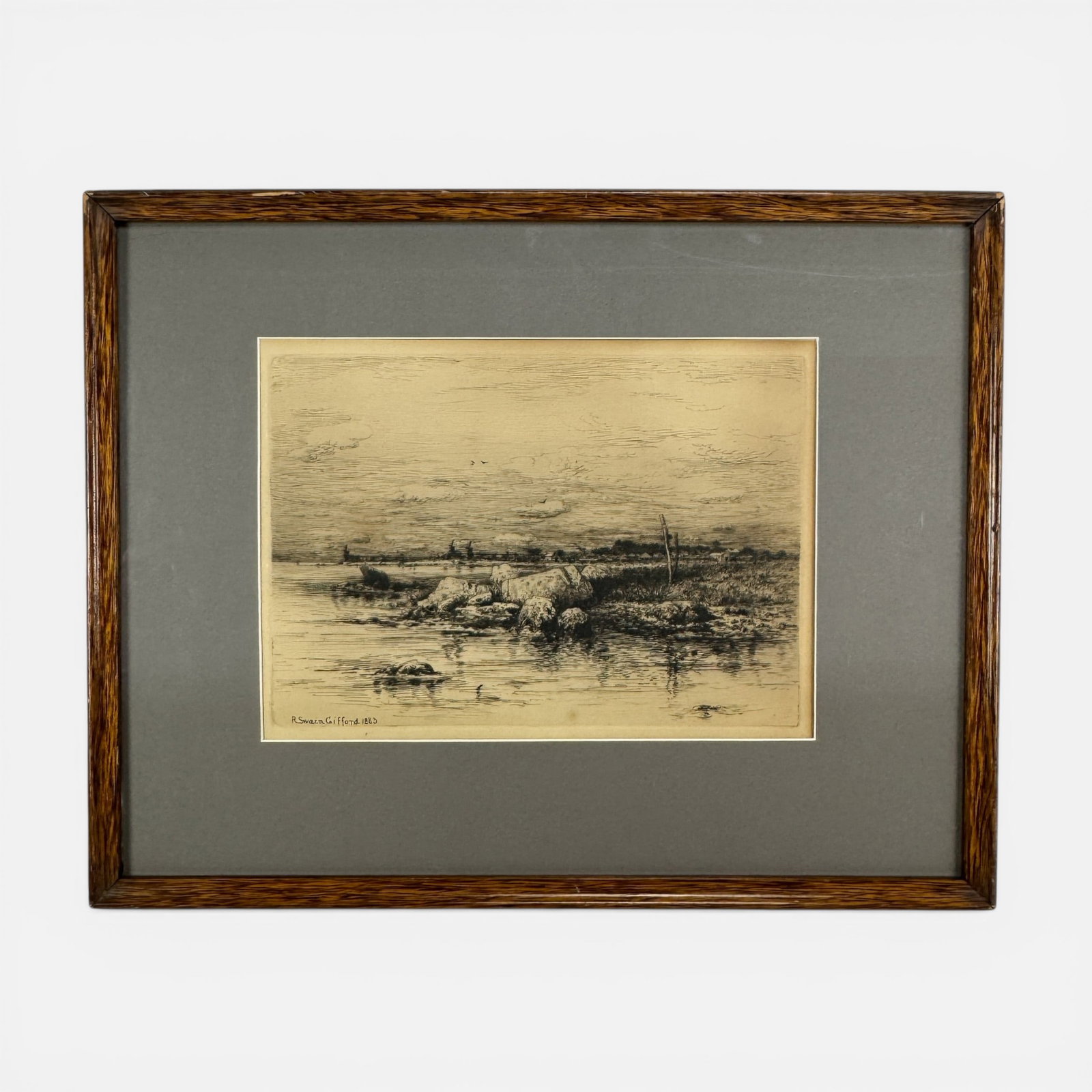 Robert Swain Gifford "The Mouth of the Apponigansett" 1883 Etching Print (1 of 5)