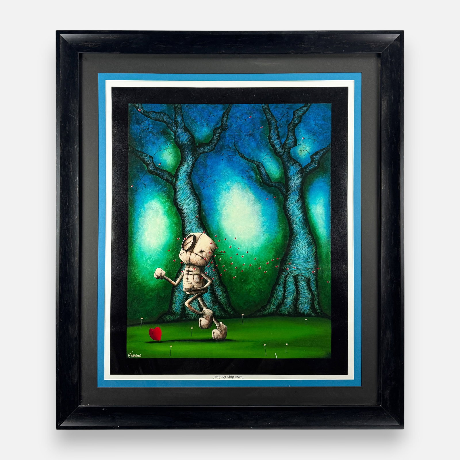 Fabio Napoleoni "Love Bugs Do Bite" Large Giclee Print: Fabio Napoleoni (American, b. 1972), Love Bugs do Bite. Approx. sight size 29" x 23 3/4". For shipping, we highly recommend Donald Camden at UPS Store 4608. Alternatively, reach out to one of our