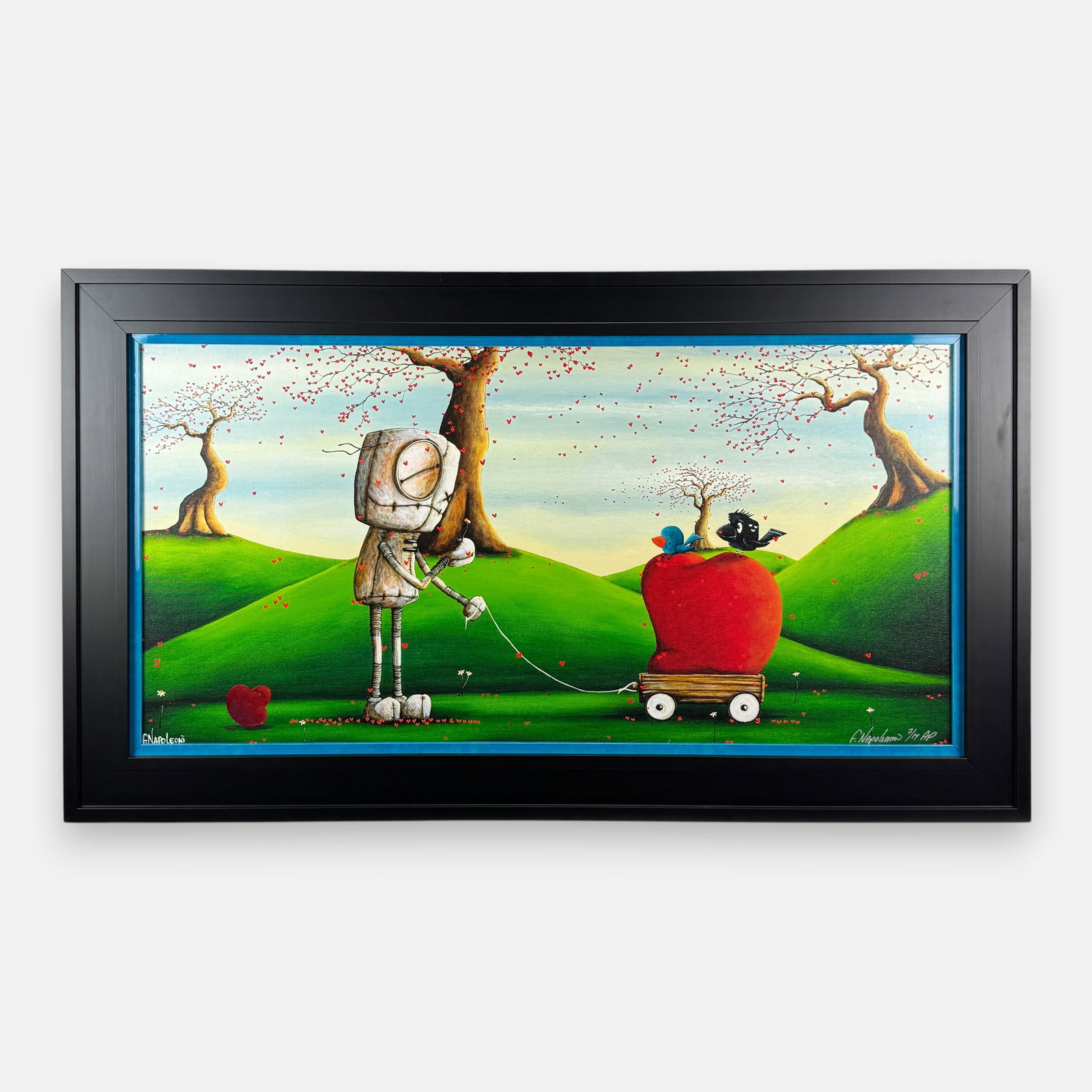 Fabio Napoleoni "Love is in the Air" 2016 Artist Proof Giclee Print: Fabio Napoleoni (American, b. 1972), Love is in the Air, signed, editioned and numbered #7/14. Approx. sight size 17 3/4" x 35 1/2". For shipping, we highly recommend Donald Camden at UPS Store 4608.