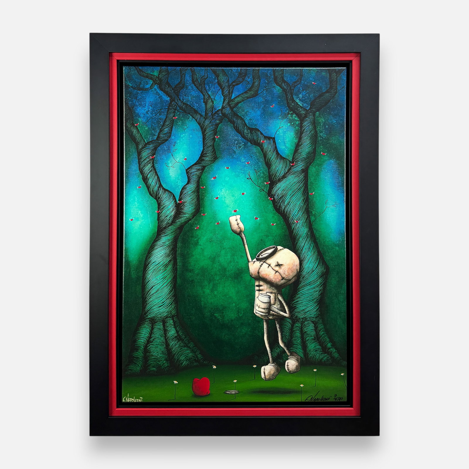 Fabio Napoleoni "Love Bugs Bite" Large Printers Proof Giclee Print: Fabio Napoleoni (American, b. 1972), Love Bugs Bite, signed, editioned and numbered #7/9. Approx. canvas size 27" x 18". For shipping, we highly recommend Donald Camden at UPS Store 4608.