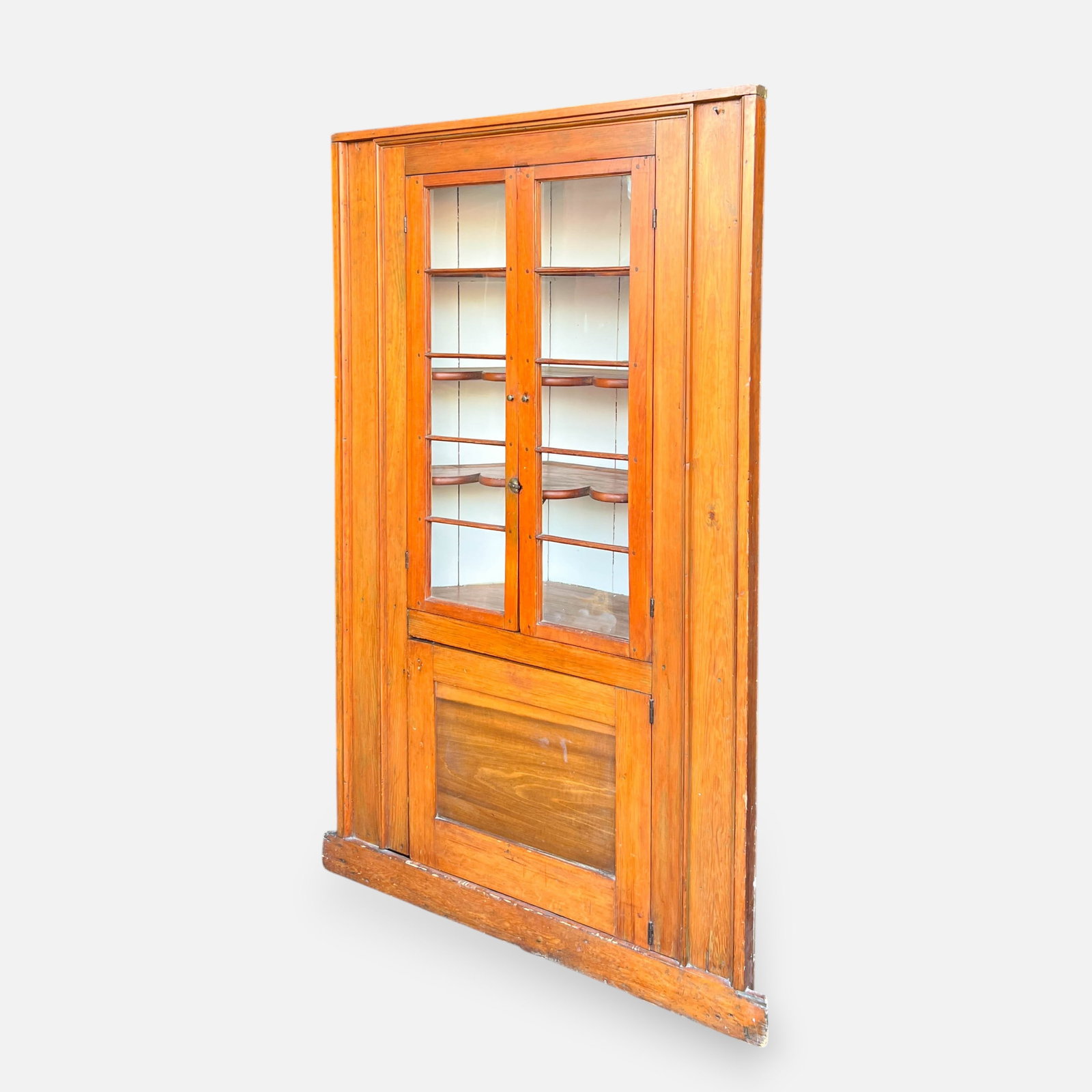 Antique Yellow Pine Southern Virginia Built-In Corner Cabinet (1 of 7)