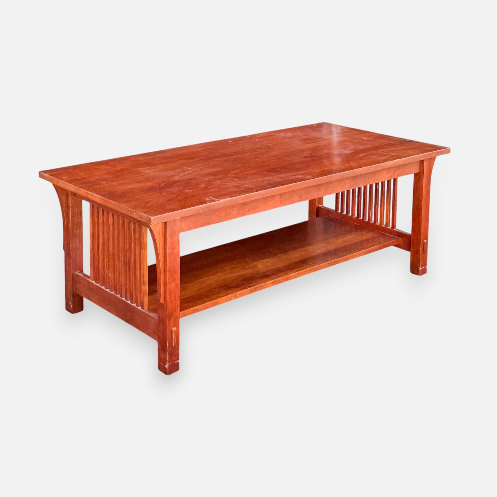 Modern Stickley Cherry Coffee Table: For shipping, we highly recommend Donald Camden at UPS Store 4608. Alternatively, reach out to one of our preferred shippers listed at the link below or elect for LiveShipping in the checkout screen. 