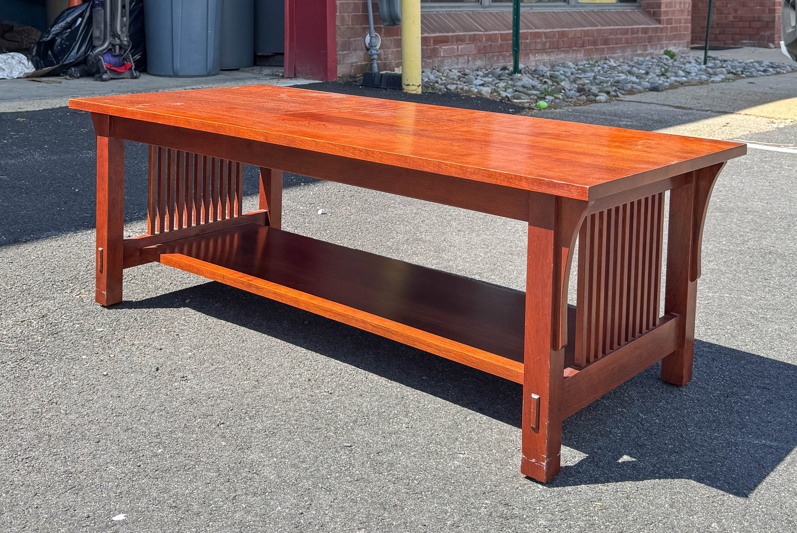 Modern Stickley Cherry Coffee Table - 3