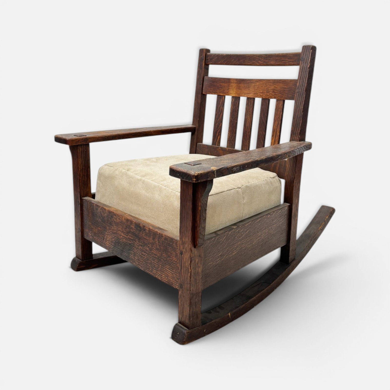 Antique Charles Limbert Arts & Crafts Mission Oak Child's Rocking Chair (1 of 13)