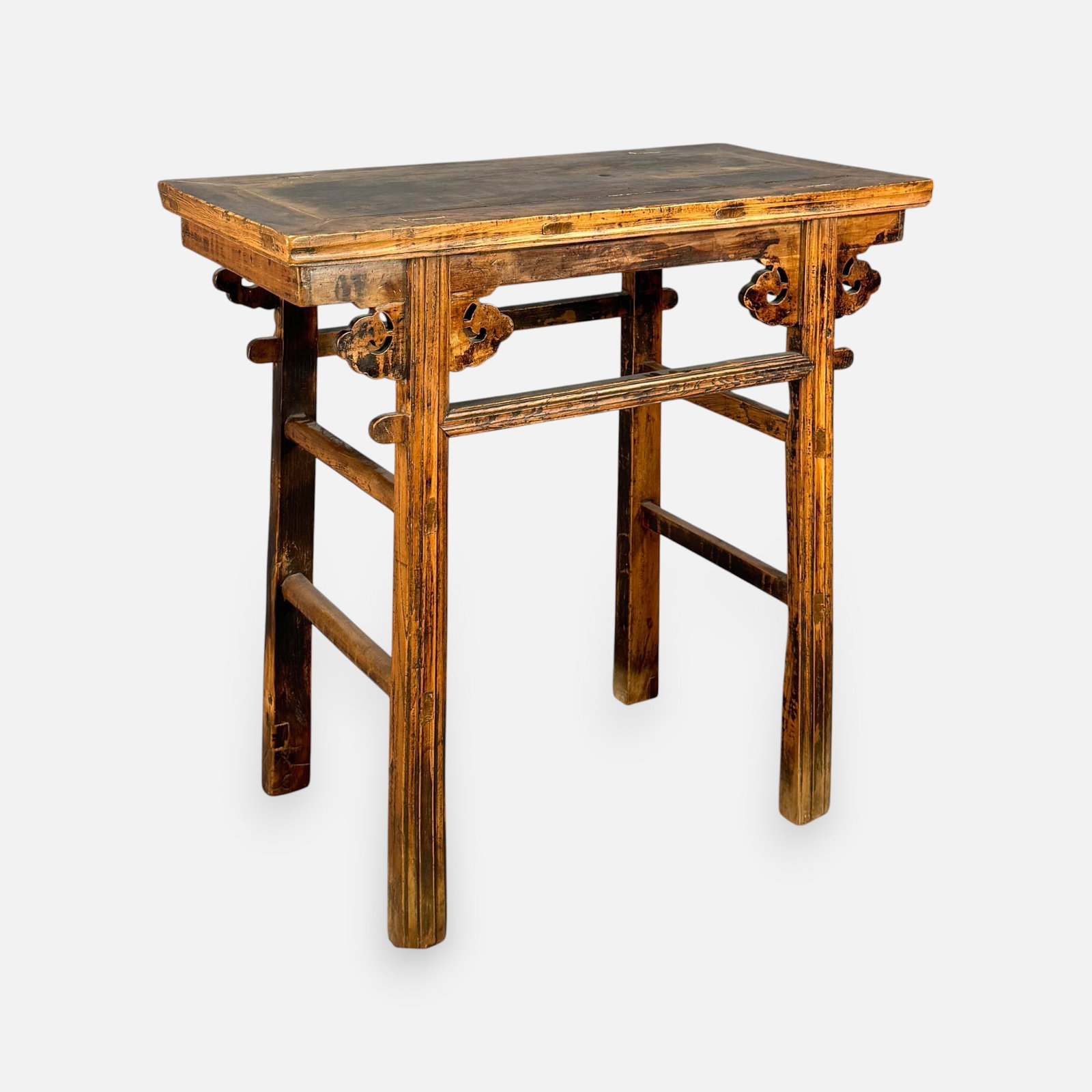 Antique Chinese Carved Elm Wood Tall Side Table Stand: For shipping, we highly recommend Donald Camden at UPS Store 4608. Alternatively, reach out to one of our preferred shippers listed at the link below or elect for LiveShipping in the checkout screen. 
