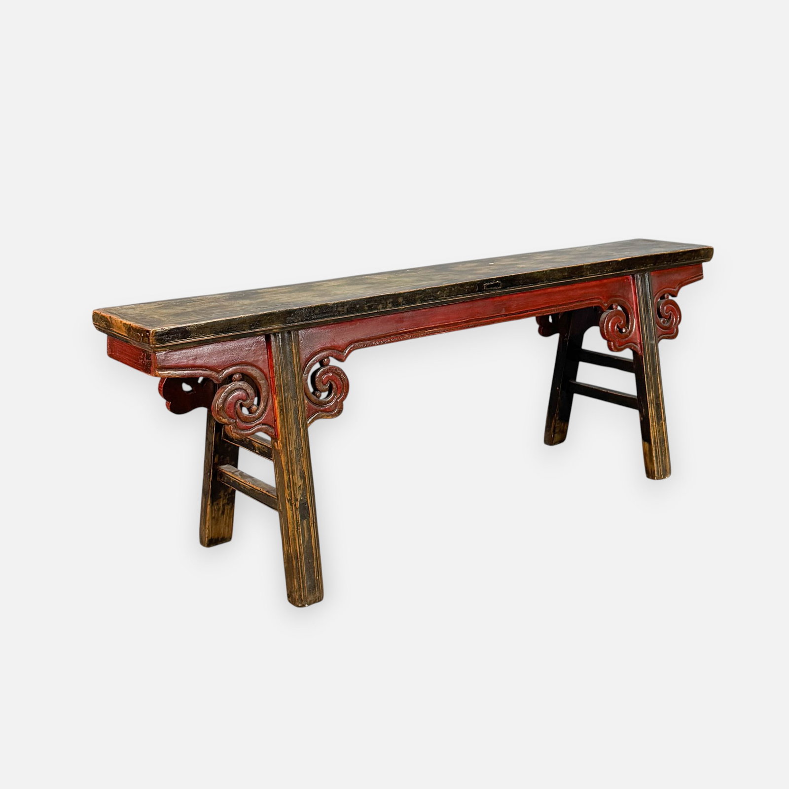 Chinese Carved & Painted Wood Long Bench w/Scroll Design: For shipping, we highly recommend Donald Camden at UPS Store 4608. Alternatively, reach out to one of our preferred shippers listed at the link below or elect for LiveShipping in the checkout screen. 