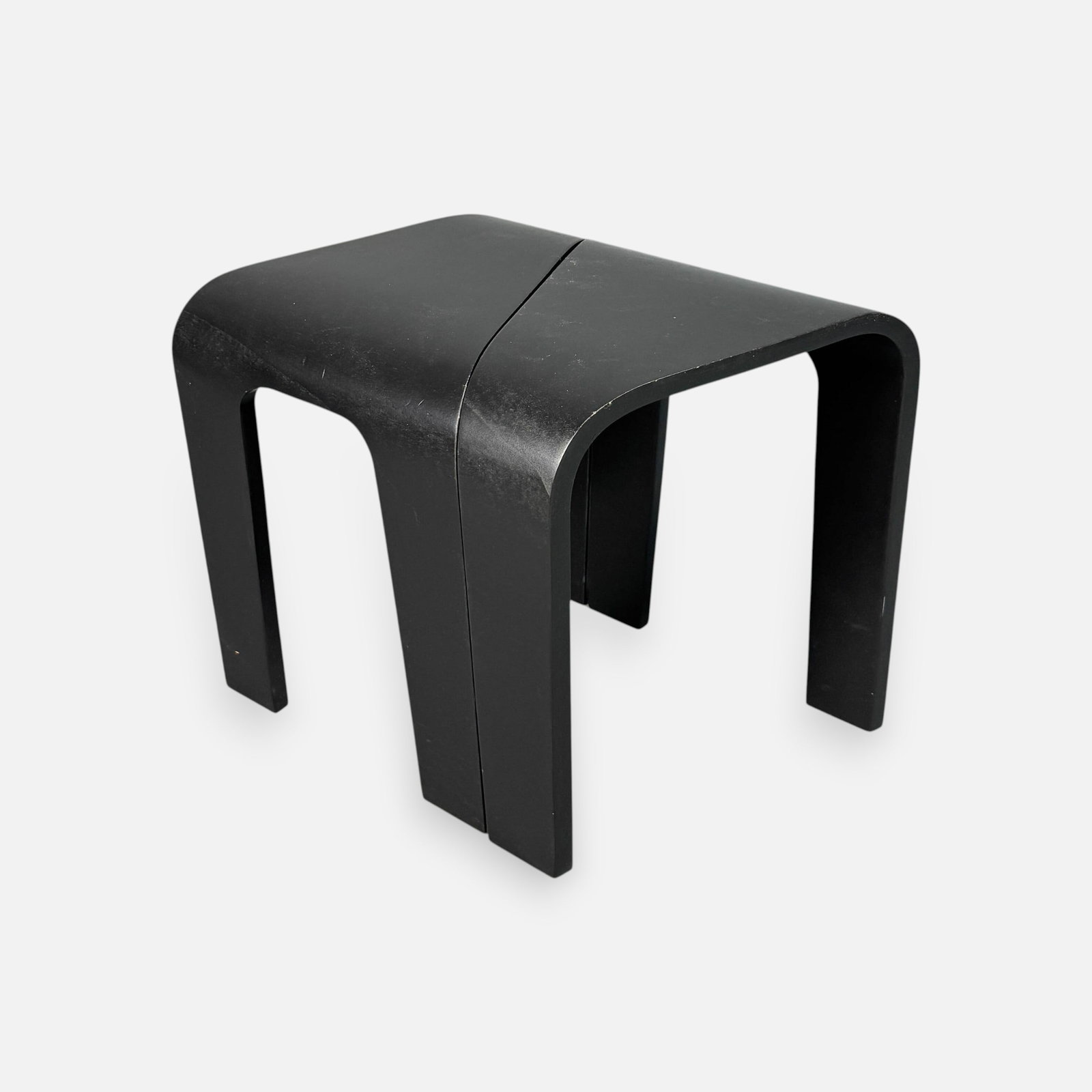 Pair Ekornes Stressless "Corner" Side Tables: Apparently unsigned. For shipping, we highly recommend Donald Camden at UPS Store 4608. Alternatively, reach out to one of our preferred shippers listed at the link below or elect for LiveShipping in 