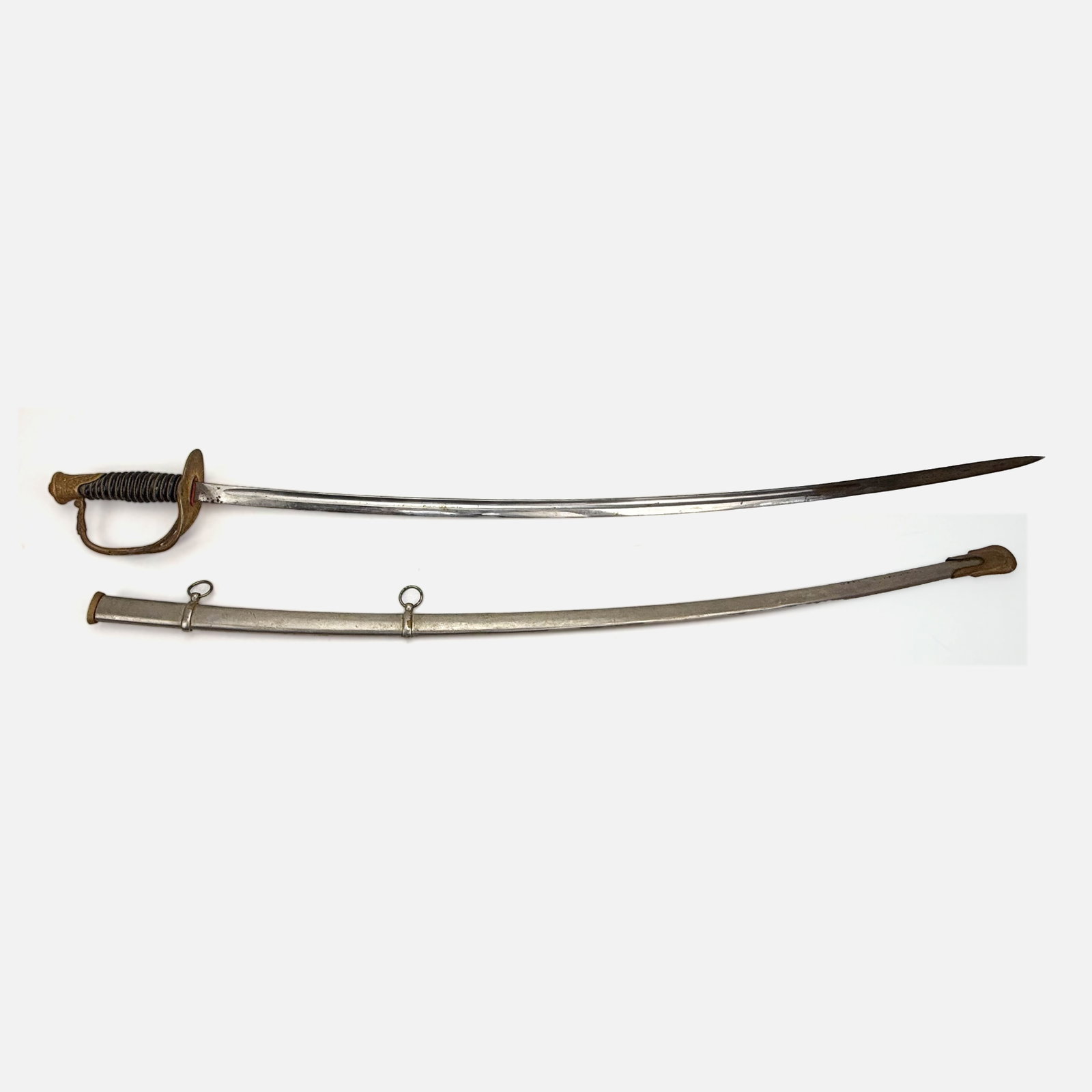 Antique Military Officers Saber Sword & Scabbard #2 (1 of 9)
