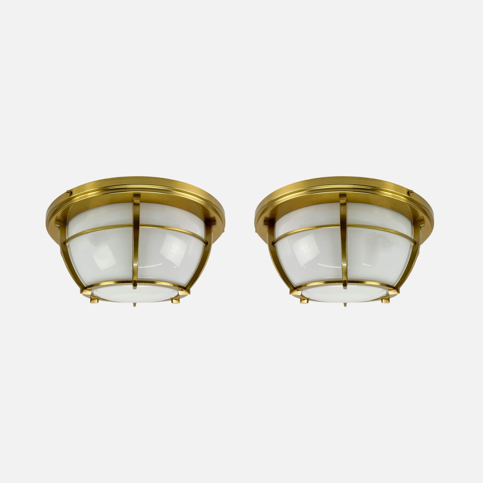 Pair Hudson Valley Lighting Conrad Flushmount Ceiling Light Fixtures: For shipping, we highly recommend Donald Camden at UPS Store 4608. Alternatively, reach out to one of our preferred shippers listed at the link below or elect for LiveShipping in the checkout screen. 