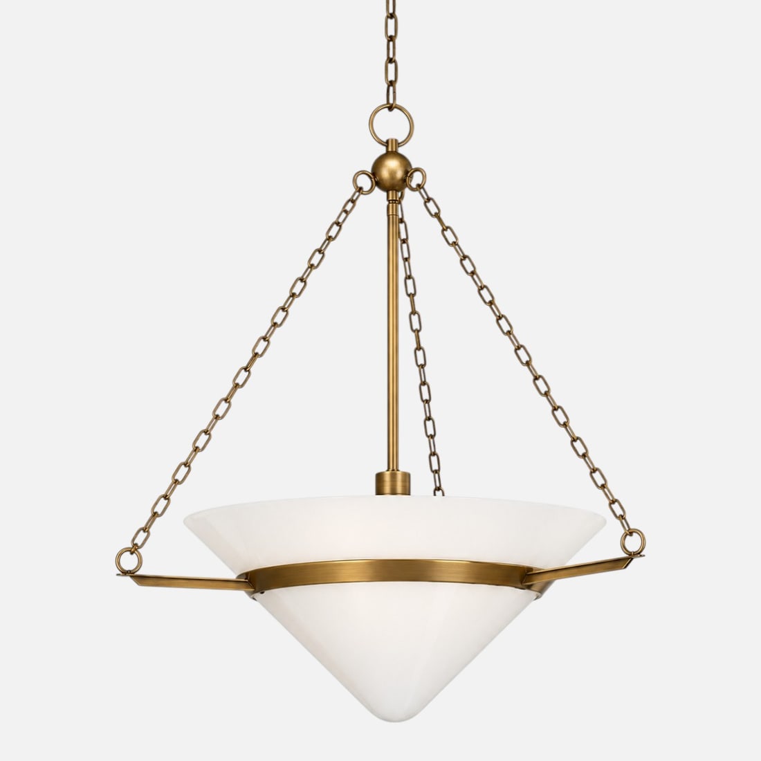 Troy Lighting "Amador" Brass & Glass Pendant Light (1 of 5)