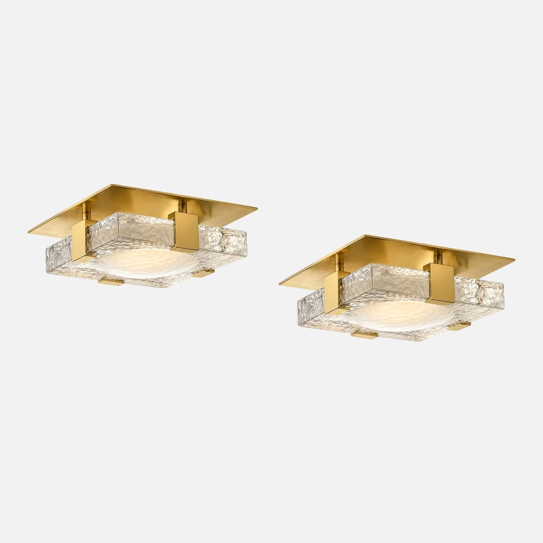 Pair Hudson Valley Lighting "Bourne" Glass & Brass Light Fixtures #1: Very good condition as shown. For shipping, we highly recommend Donald Camden at UPS Store 4608. Alternatively, reach out to one of our preferred shippers listed at the link below or elect for LiveShi