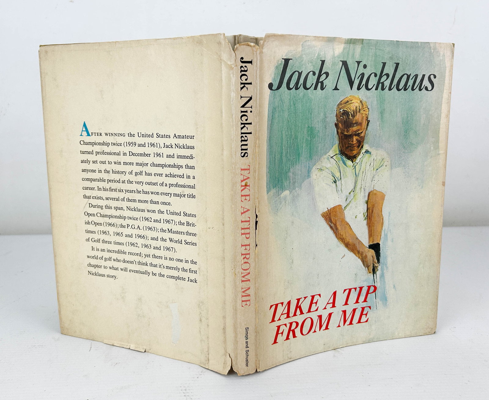 Sports, Golf. Jack Nicklaus Signed 1st Ed Book dj "Take a Tip From Me" Autographed (1 of 6)