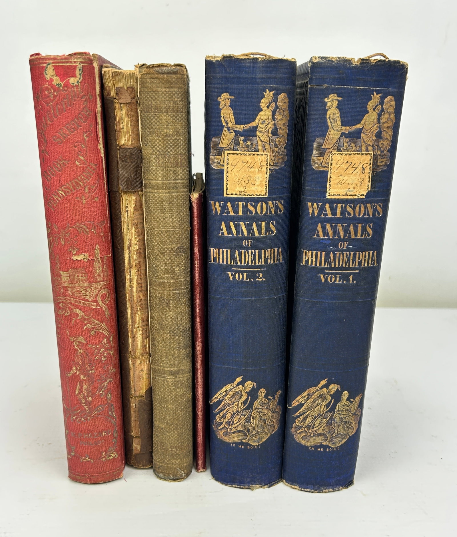 Philadelphia, PA. Collection City Histories Watson's Annals 19thC Antique Books & Pamphlet 5pcs: Condition varies from fair to good, see split boards.. For shipping, we highly recommend Donald Camden at UPS Store 4608. Alternatively, reach out to one of our preferred shippers listed at the link b