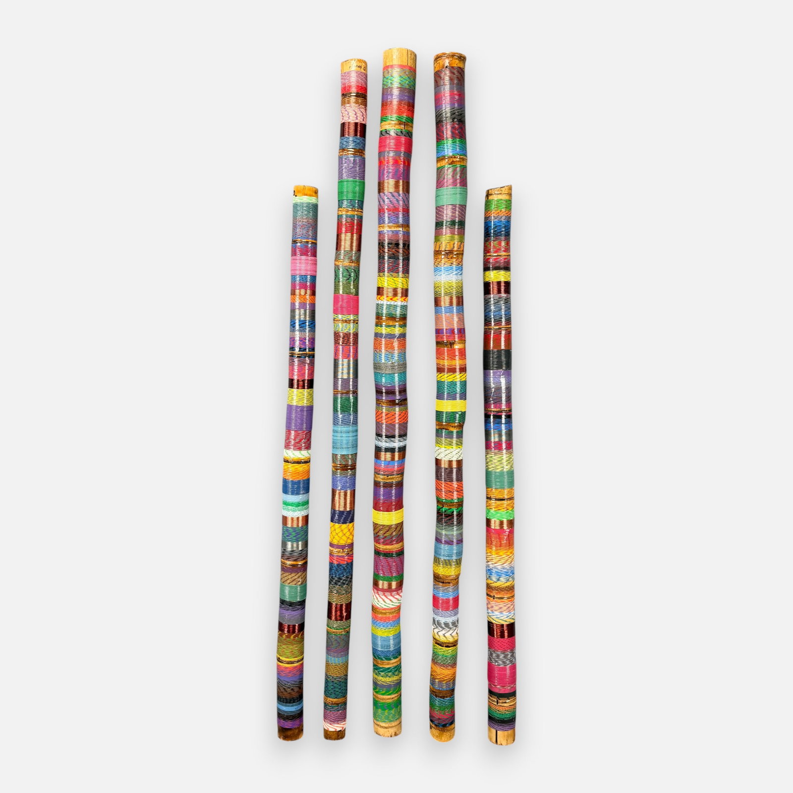 Five Frank Fleming "Ceremonial Sticks" Mixed Media Sculptures (1 of 5)