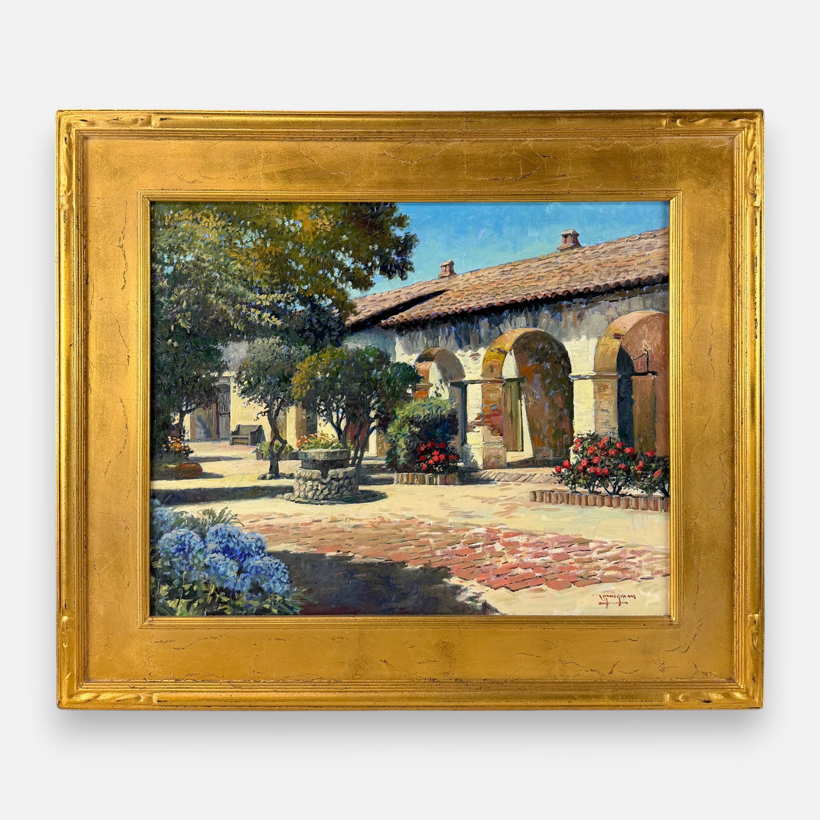 Paul Youngman "Mission San Miguel" Oil on Canvas Painting (1 of 7)