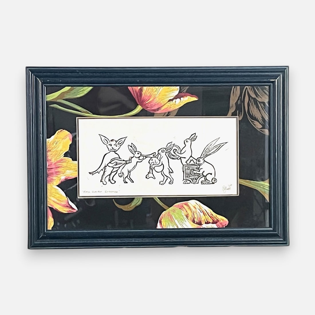 Sair Lazzaro "Fresh Garden Ensemble" Hand Carved Linoprint (1 of 5)