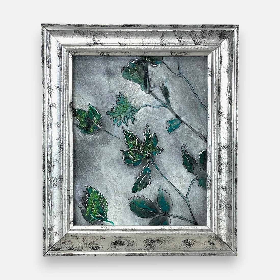 Gail Goriesky "Turquoise Turban" Acrylic and Glitter on Canvas: Music: "Billy the Kid Suite." Approx. sight size 9 3/4" x 7 1/2". Framed. Description by the Artist: Painted from the model expressing ambivalence with a tinge of pleasure. Ararity Auctions is proud t