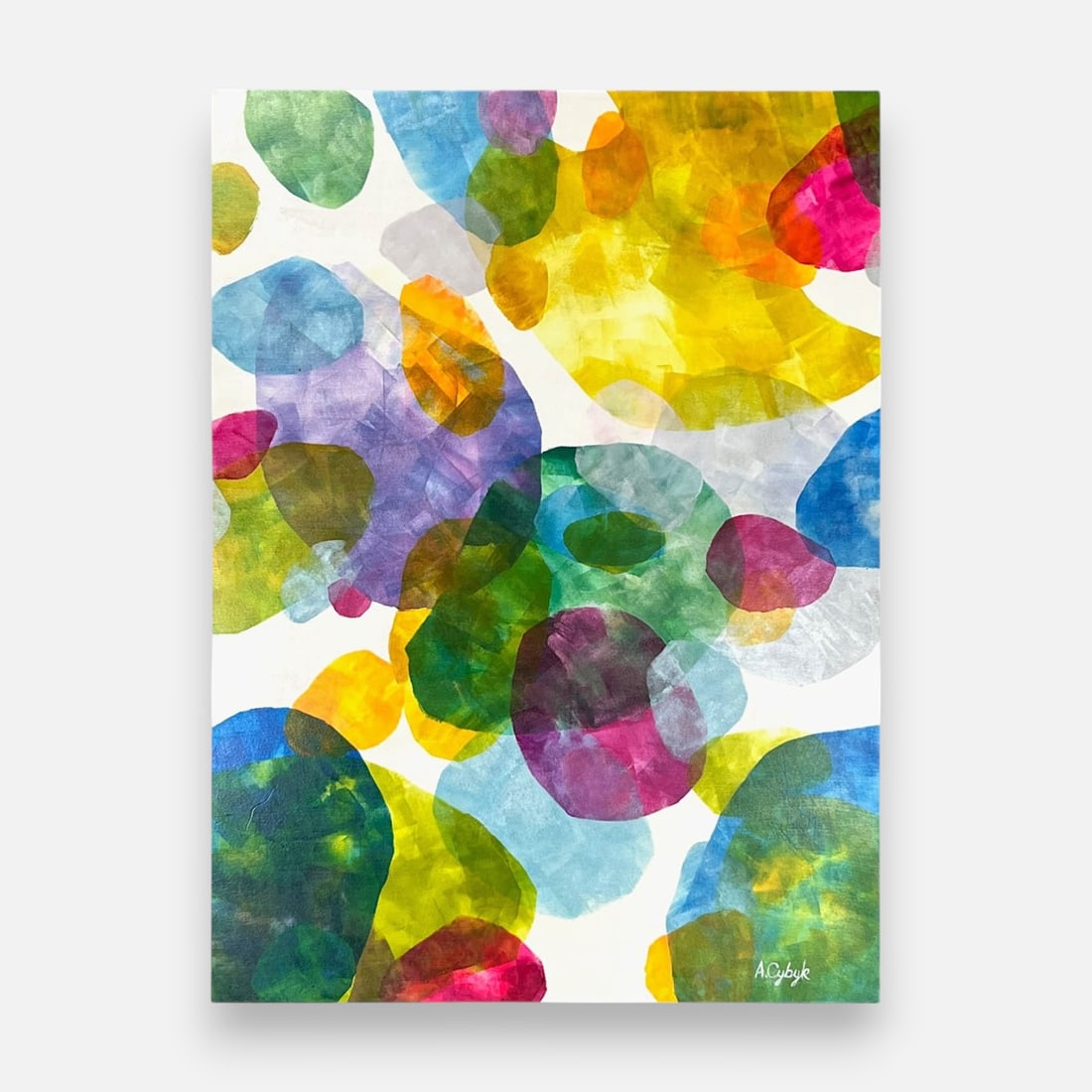 Andrea Cybyk "Dancing in the Street" Acrylic on Paper (1 of 3)