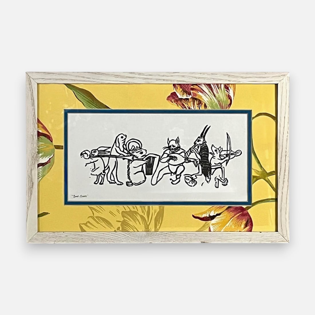 Sair Lazzaro "Band Geeks" Hand Carved Linoprint (1 of 3)