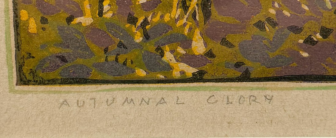 Gustave Baumann "Autumnal Glory" Woodblock Print #45/100 Arts & Crafts Framed - 6