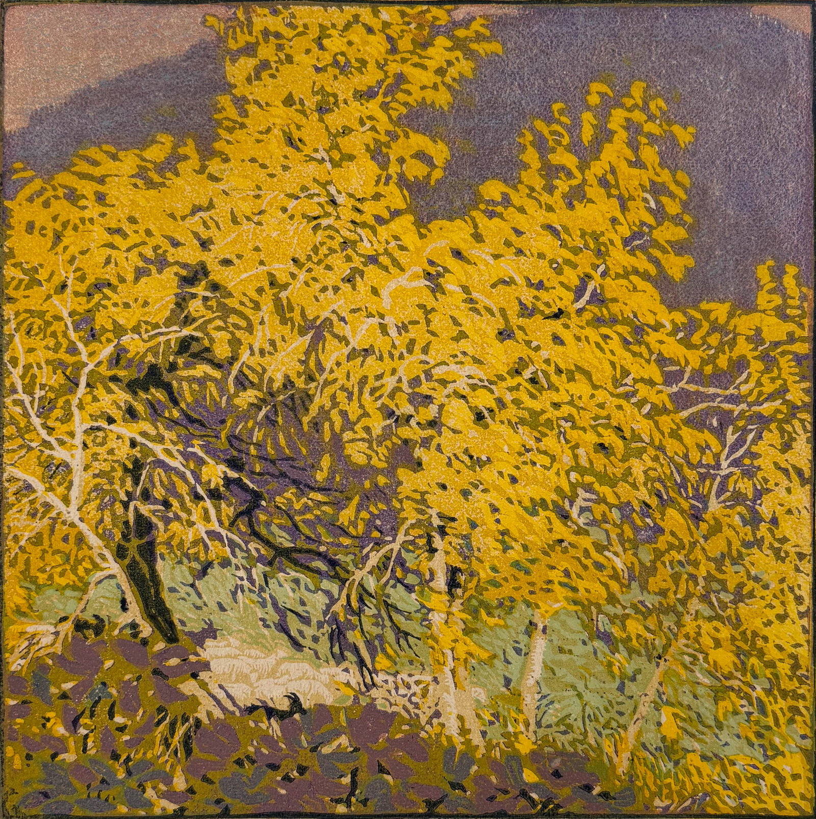 Gustave Baumann "Autumnal Glory" Woodblock Print #45/100 Arts & Crafts Framed - 7