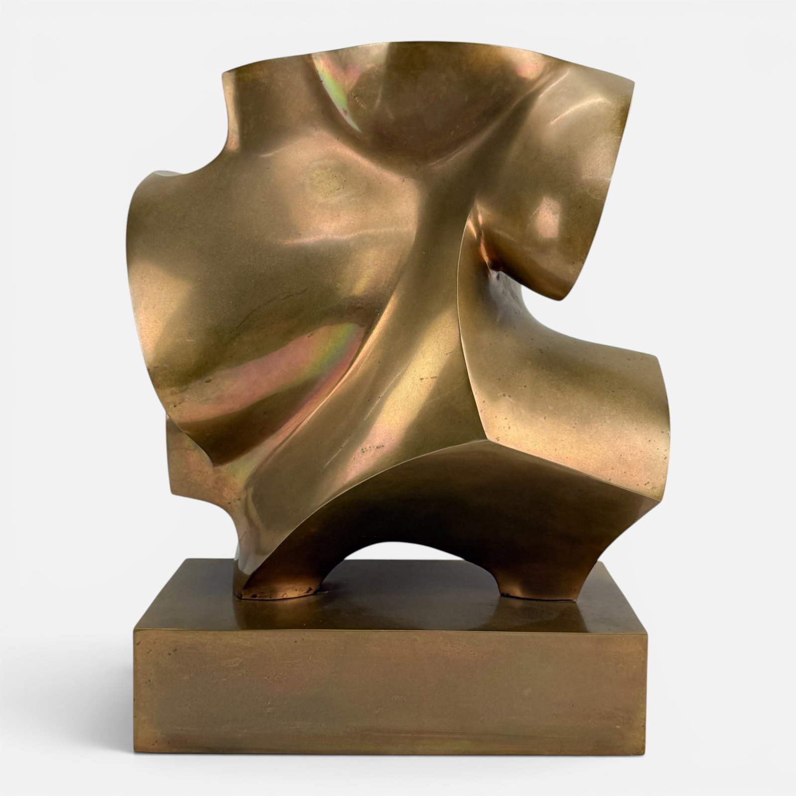 Contemporary Limited Edition Signed Modernist Polished Bronze Abstract Sculpture: Ca. last half 20thC. Excellent condition with no dings, scratches or repairs. For shipping, we highly recommend Donald Camden at UPS Store 4608. Alternatively, reach out to one of our preferred shippe