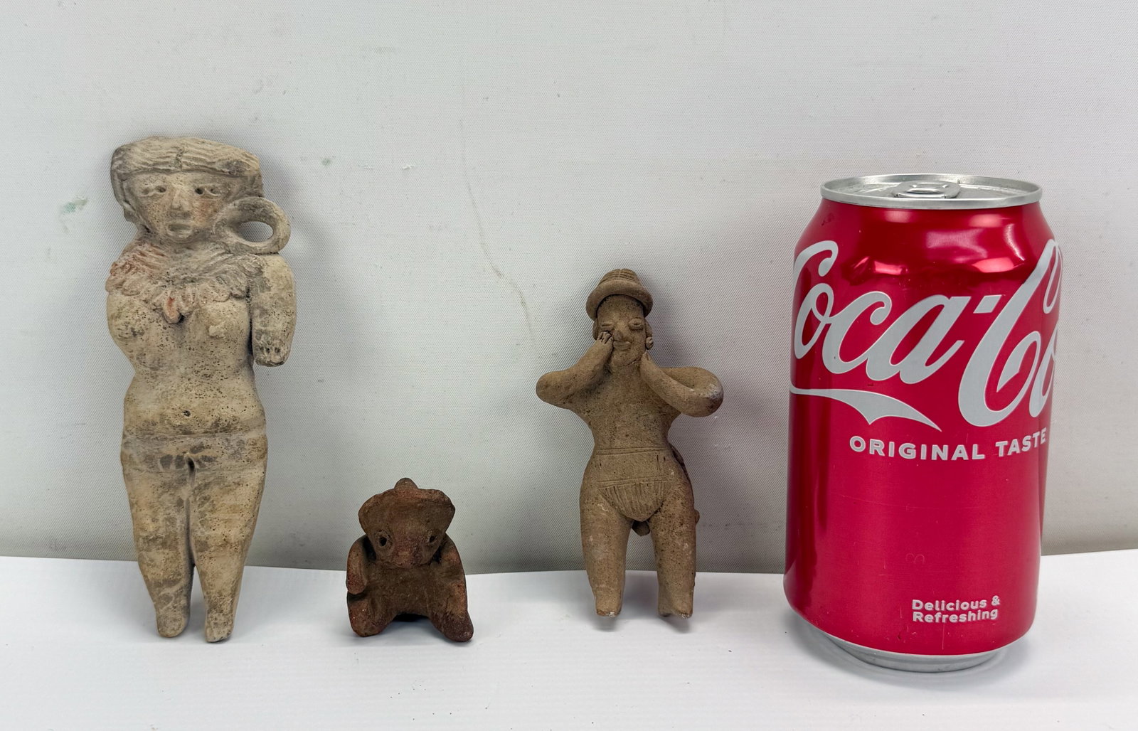 Three Pre-Columbian Figural Pottery Figures - 2