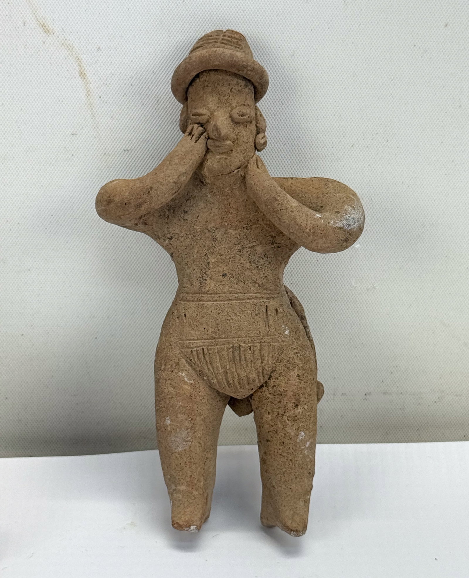 Three Pre-Columbian Figural Pottery Figures - 5