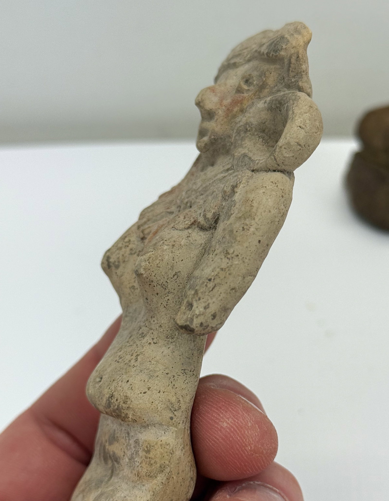 Three Pre-Columbian Figural Pottery Figures - 8