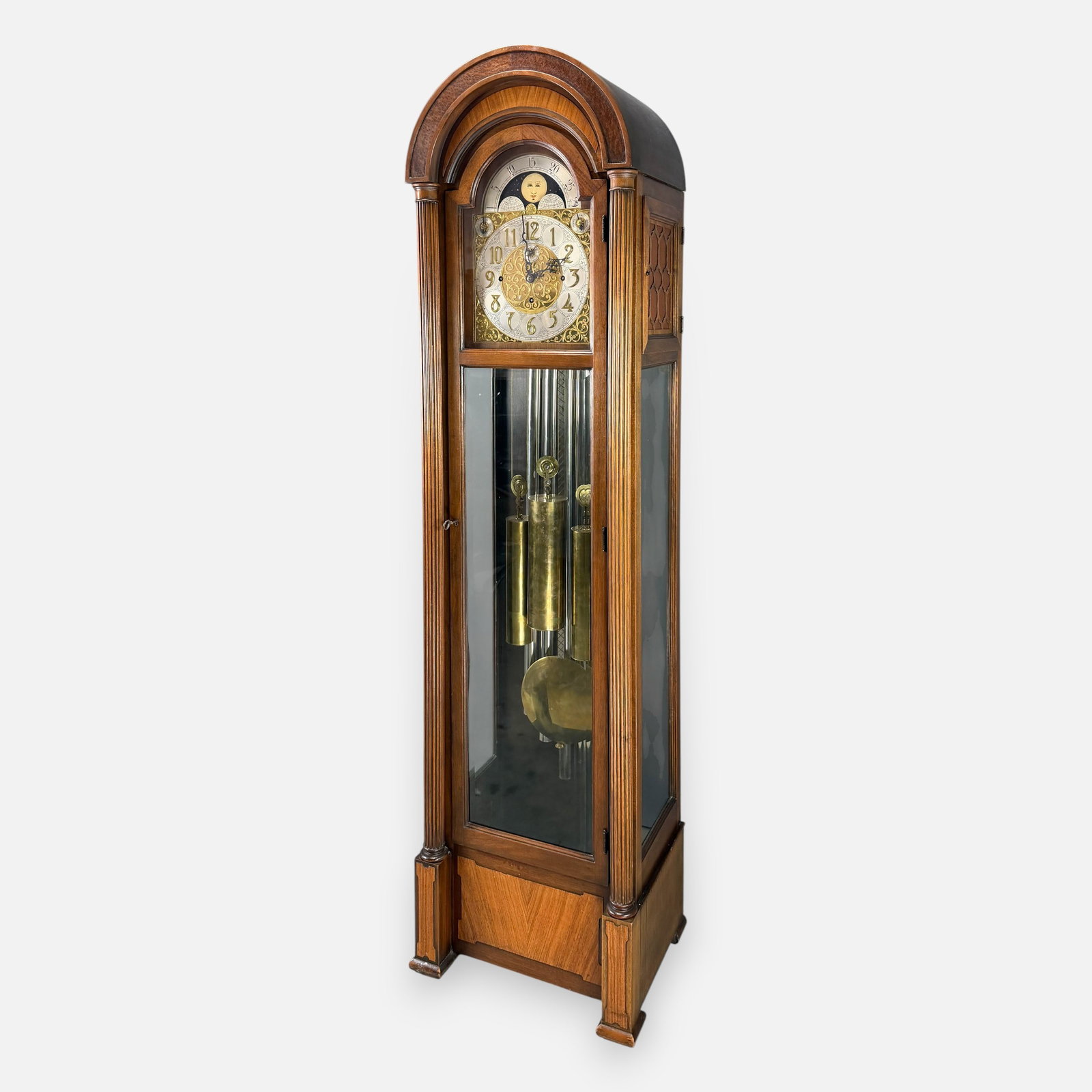 Winterhalder & Hofmeier Grandfather Clock w/Colonial Manufacturing Co. Mahogany Case (1 of 15)